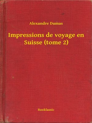 cover image of Impressions de voyage en Suisse (tome 2)